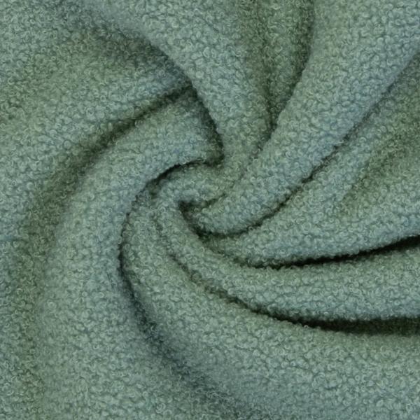 Teddy Plüsch Minky Bouclé in Altmint, in weichem Fall
